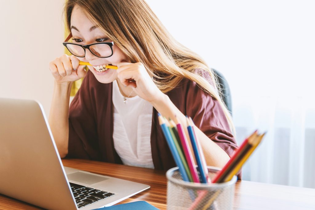 Photo by <a href="https://unsplash.com/@jeshoots?utm_source=unsplash&utm_medium=referral&utm_content=creditCopyText">JESHOOTS.COM</a> on <a href="https://unsplash.com/photos/woman-biting-pencil-while-sitting-on-chair-in-front-of-computer-during-daytime--2vD8lIhdnw?utm_source=unsplash&utm_medium=referral&utm_content=creditCopyText">Unsplash</a>
